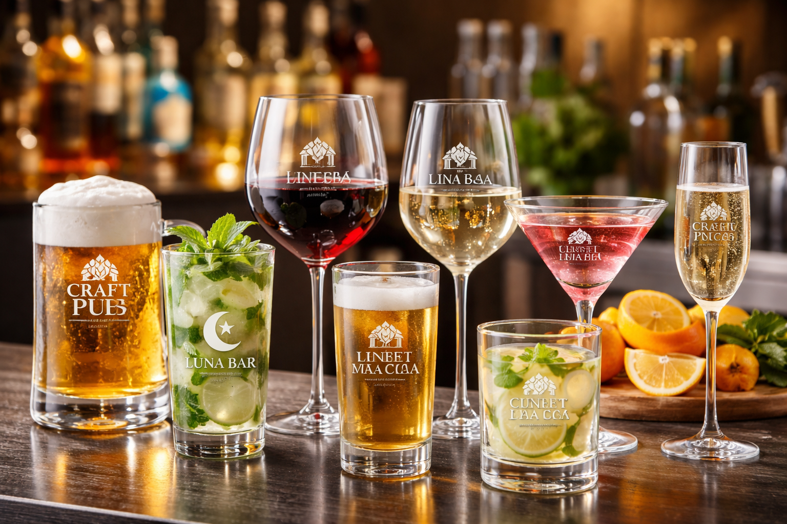 Bicchieri personalizzati per bar e ristoranti: guida completa a calici, boccali e vetro con logo