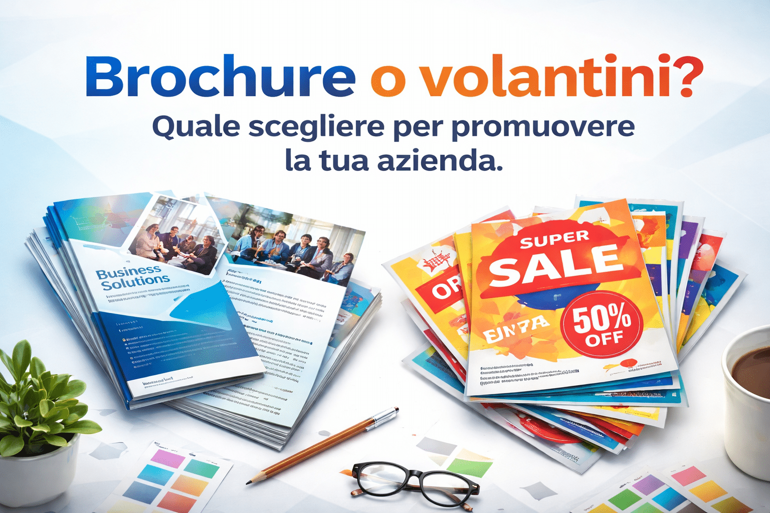 Brochure o volantini? Quale scegliere per promuovere la tua azienda